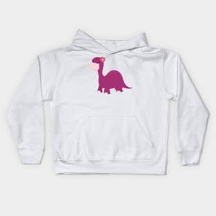 Cute Dinosaur, Girl Dinosaur, Pink Dinosaur, Dino Kids Hoodie